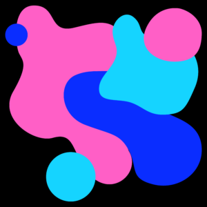 Pink and blue abstract art